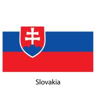 Flag of the country slovakia Vector illustration