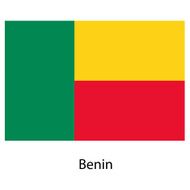Flag of the country benin Vector illustration