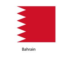 Flag of the country bahrain Vector illustration