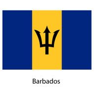 Flag of the country barbados Vector illustration