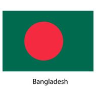 Flag of the country bangladesh Vector illustration