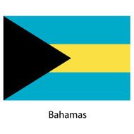 Flag of the country bahamas Vector illustration