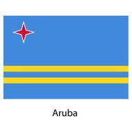 Flag of the country aruba Vector illustration