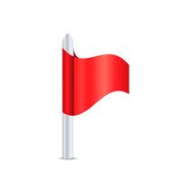 red flag mark vector symbol