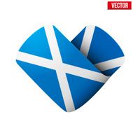 Flag icon in the form of heart I love Scotland