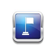 Flag Sign Blue Vector Icon Button N4