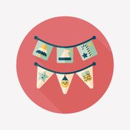 Christmas flags flat icon with long shadow eps10 N10