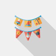 Christmas flags flat icon with long shadow eps10 N16