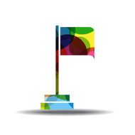 Flag Sign Colorful Vector Icon Design N8