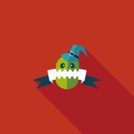 Halloween flag flat icon with long shadow eps10 N16