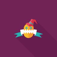 Halloween flag flat icon with long shadow eps10 N18