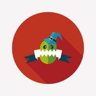 Halloween flag flat icon with long shadow eps10 N20