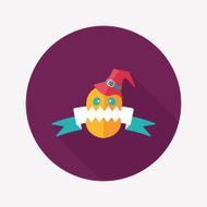 Halloween flag flat icon with long shadow eps10 N22