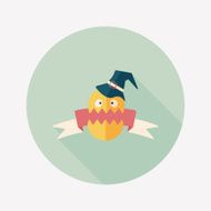 Halloween flag flat icon with long shadow eps10 N23