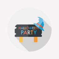 Halloween party flat icon with long shadow eps10 N13