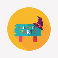 Halloween party flat icon with long shadow eps10 N14