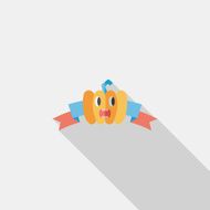 Halloween party flag flat icon with long shadow eps10 N35