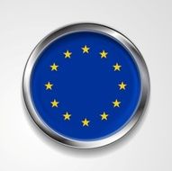 European union metal button flag