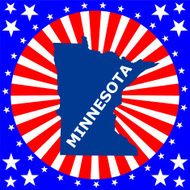 map of the U S state Minnesota