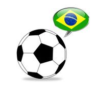 Soccer ball supporting brazil
