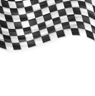 Finish wavy flag design Black and white squares