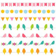 Bunting and design elements set