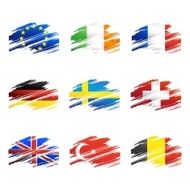 Flags in the form traces brush