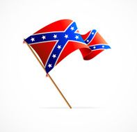 Vector flag of Confederate