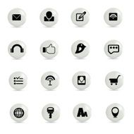 Social network icon set vector