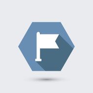 vector modern flat icon with long shadow N25