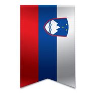 Ribbon banner - slovenian flag