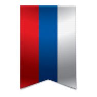 Ribbon banner - russian flag