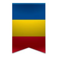 Ribbon banner - romanian flag