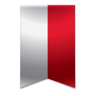 Ribbon banner - monegasque flag