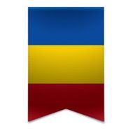 Ribbon banner - moldovan flag