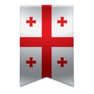 Ribbon banner - georgian flag