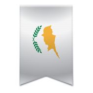 Ribbon banner - cypriot flag