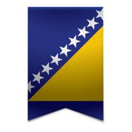 Ribbon banner - bosnian flag
