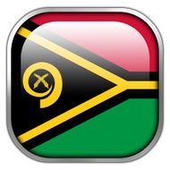 Vanuatu Flag square glossy button