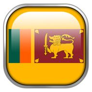 Sri Lanka Flag square glossy button