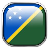 Solomon Islands Flag square glossy button