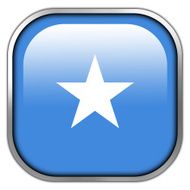 Somalia Flag square glossy button