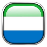 Sierra Leone Flag square glossy button