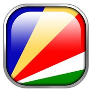 Seychelles Flag square glossy button