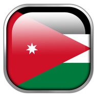 Jordan Flag square glossy button