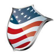 USA flag shield