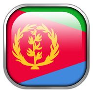 Eritrea Flag square glossy button