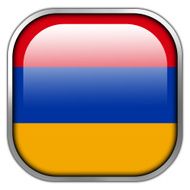 Armenia Flag square glossy button