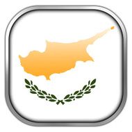 Cyprus Flag square glossy button