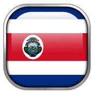Costa Rica Flag square glossy button